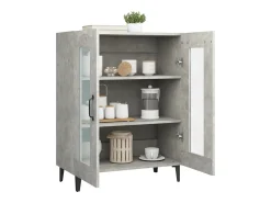 Aparador gris hormigón 69,5x34x90 cm madera de ingeniería