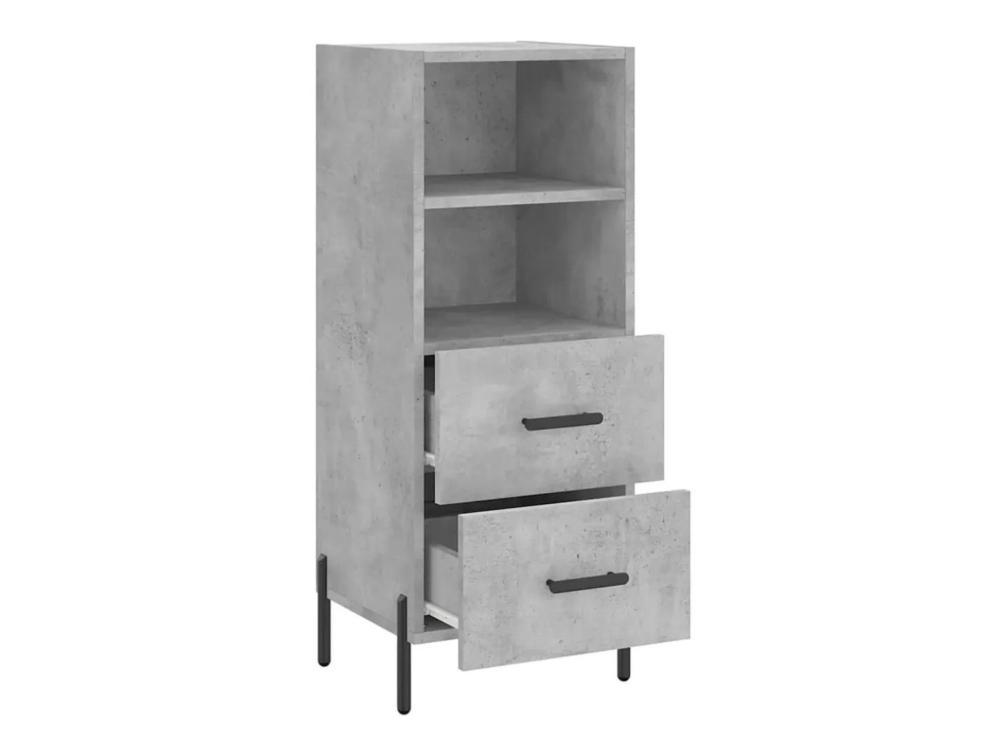 Aparador Gris Hormigón 34,5x34x90 cm Madera de Ingeniería