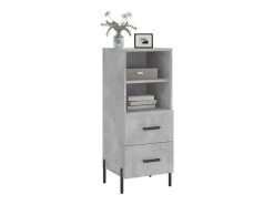 Aparador Gris Hormigón 34,5x34x90 cm Madera de Ingeniería