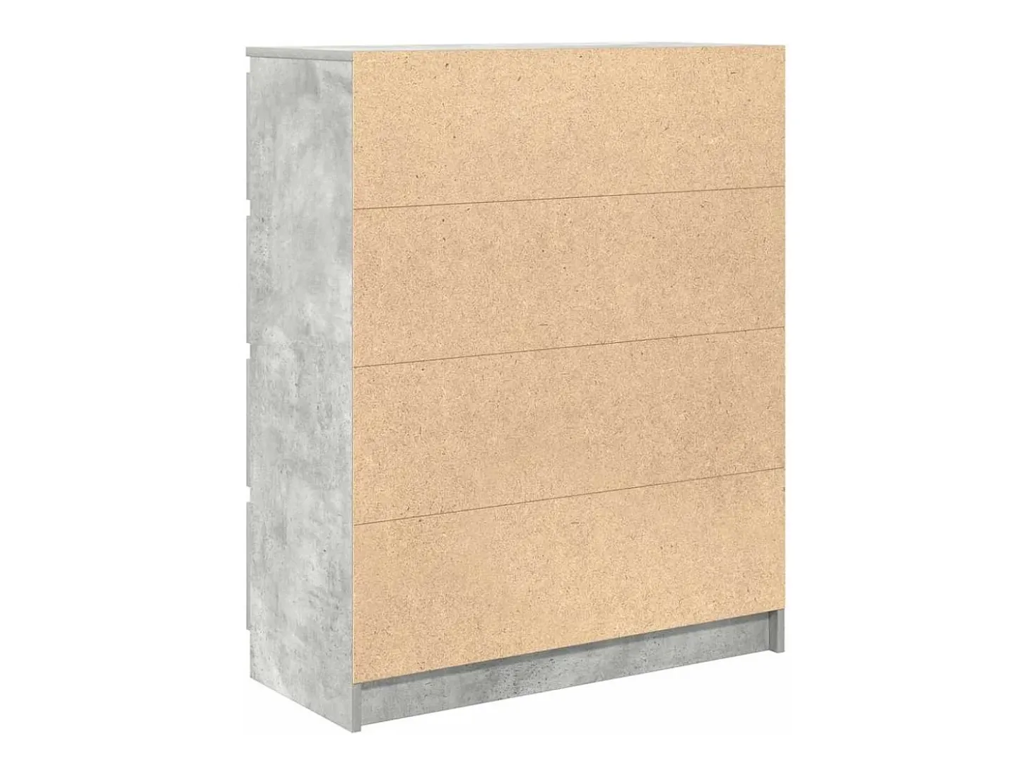 Aparador gris hormigón 80x35x99 cm madera de ingeniería