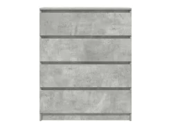 Aparador gris hormigón 80x35x99 cm madera de ingeniería