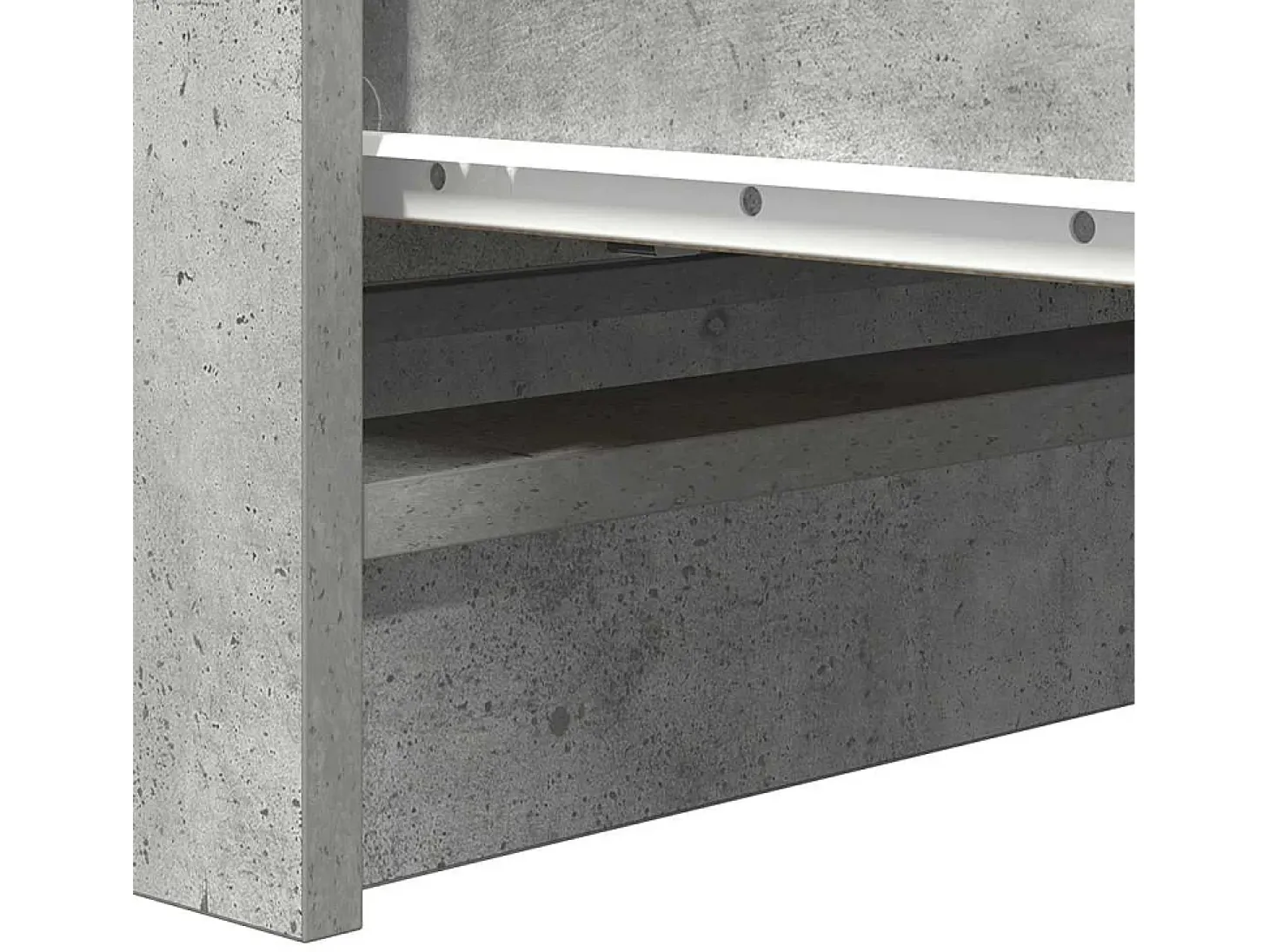 Aparador gris hormigón 80x35x99 cm madera de ingeniería
