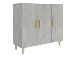 Aparador gris hormigón 90x34x80 cm madera de ingeniería