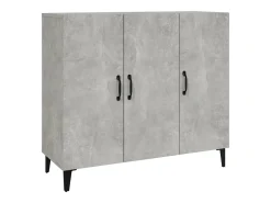 Aparador gris hormigón 90x34x80 cm madera de ingeniería