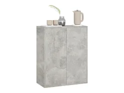 Aparador Gris Hormigón 60x30x75 cm Madera de Ingeniería