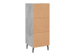 Aparador Gris Hormigón 34,5x34x90 cm Madera de Ingeniería