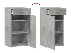 Aparador gris hormigón 45x42,5x93 cm madera de ingeniería