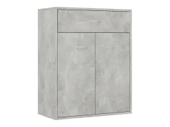 Aparador Gris Hormigón 60x30x75 cm Madera de Ingeniería