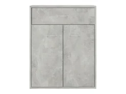 Aparador Gris Hormigón 60x30x75 cm Madera de Ingeniería