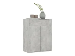 Aparador Gris Hormigón 60x30x75 cm Madera de Ingeniería