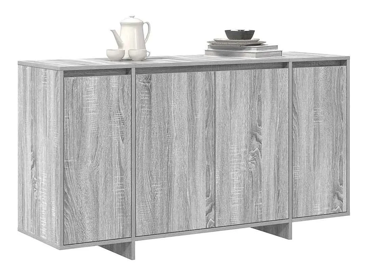Aparador Gris Sonoma Madera de Ingeniería Gris 135 x 41 x 75 cm