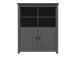 Aparador Gris 83x41,5x100 cm Madera Maciza de Pino