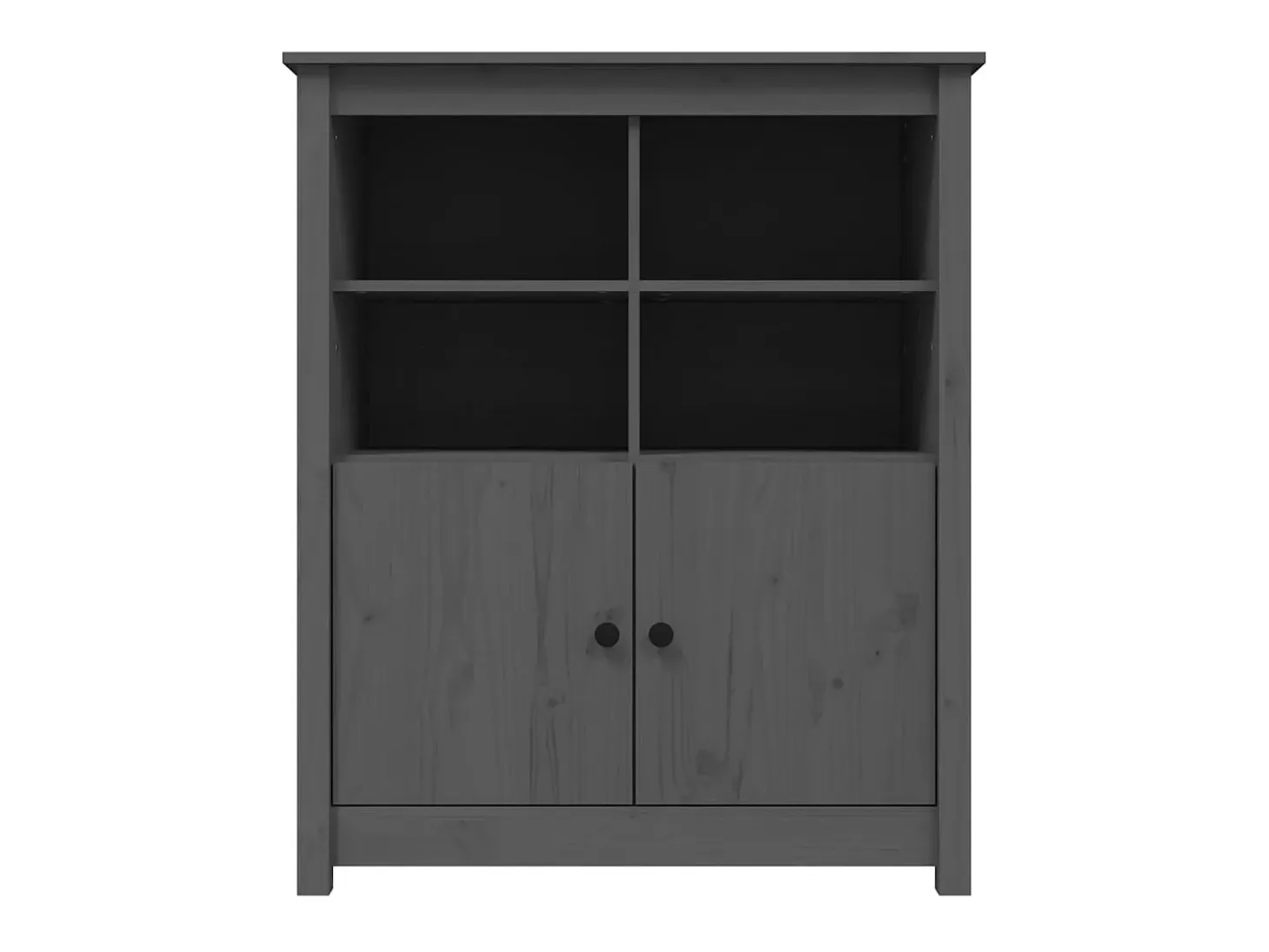Aparador Gris 83x41,5x100 cm Madera Maciza de Pino