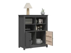 Aparador Gris 83x41,5x100 cm Madera Maciza de Pino