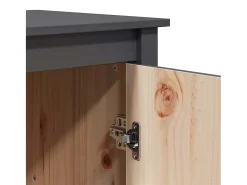 Aparador Gris 83x41,5x100 cm Madera Maciza de Pino