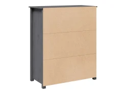 Aparador Gris 83x41,5x100 cm Madera Maciza de Pino