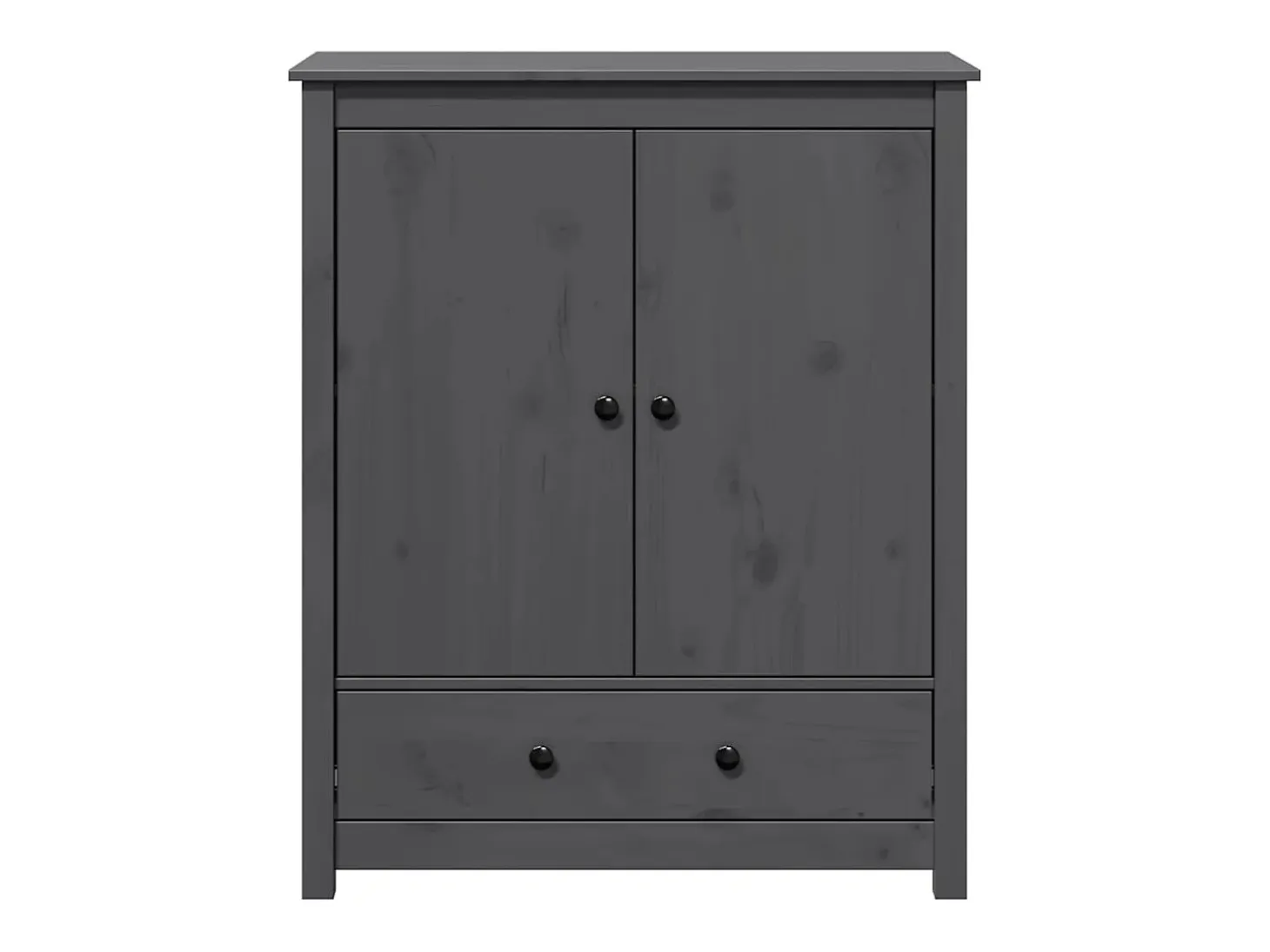 Aparador Gris 83x41,5x100 cm Madera Maciza de Pino