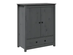 Aparador Gris 83x41,5x100 cm Madera Maciza de Pino