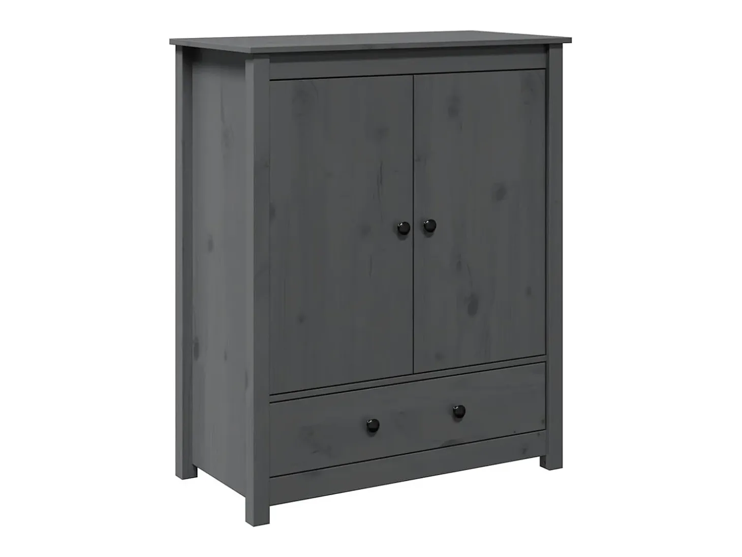 Aparador Gris 83x41,5x100 cm Madera Maciza de Pino