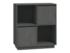 Aparador Gris 74x35x80 cm Madera Maciza de Pino