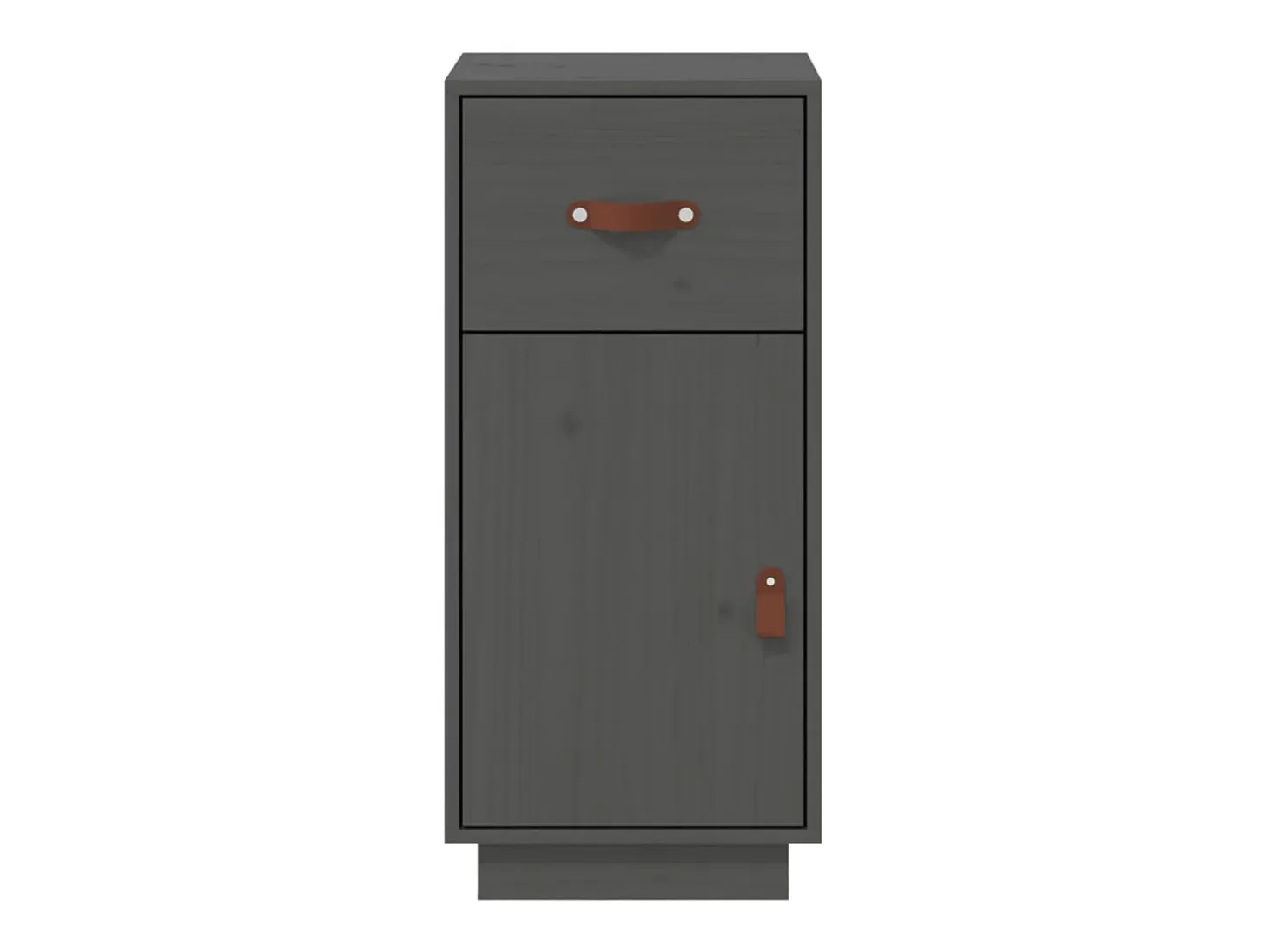 Aparador Gris 34x40x75 cm Madera Maciza de Pino