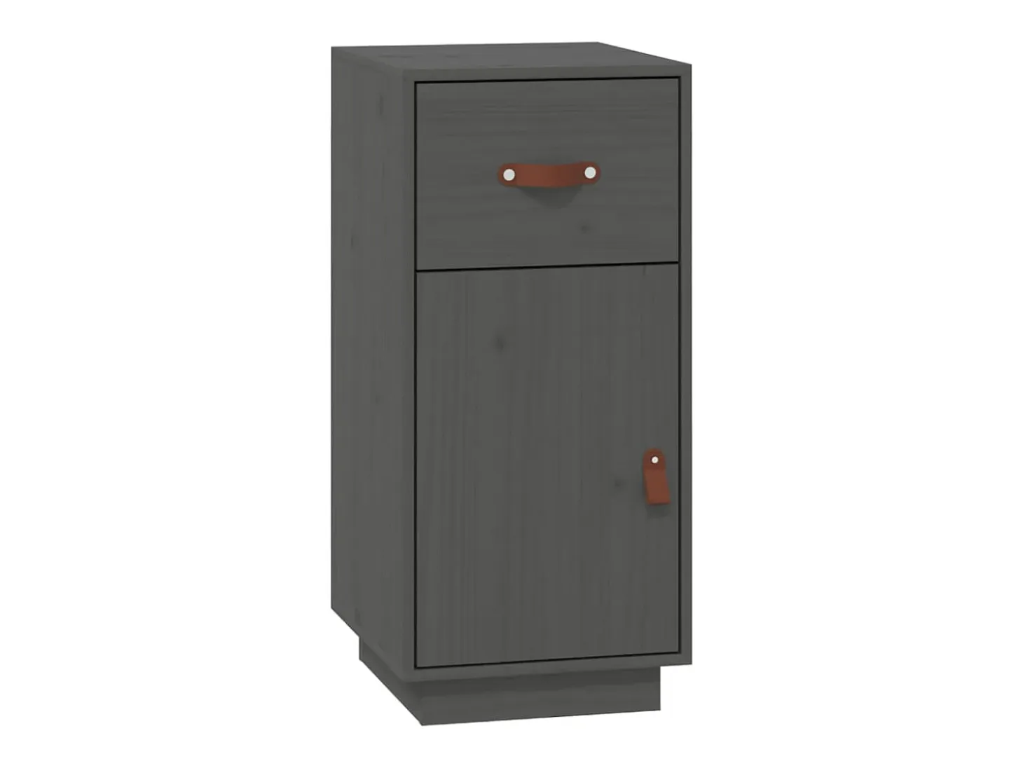 Aparador Gris 34x40x75 cm Madera Maciza de Pino
