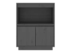 Aparador Gris 60x34x75 cm Madera Maciza de Pino