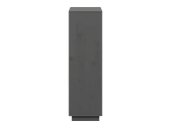 Aparador gris 110,5x35x117 cm Madera maciza de pino