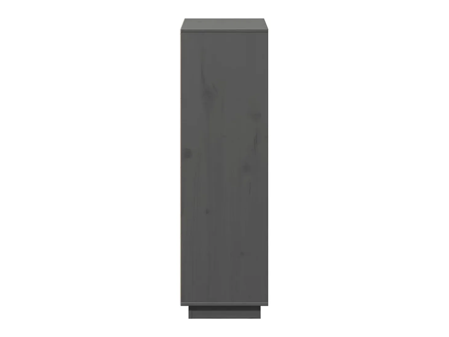 Aparador gris 110,5x35x117 cm Madera maciza de pino