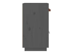 Aparador Gris 65,5x40x75 cm Madera Maciza de Pino