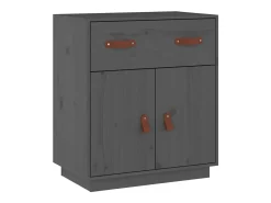 Aparador Gris 65,5x40x75 cm Madera Maciza de Pino