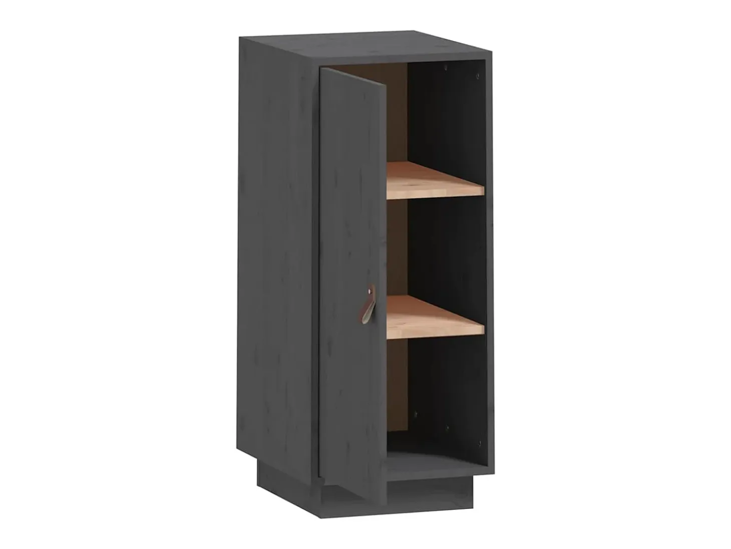 Aparador Gris 34x40x75 cm Madera Maciza de Pino
