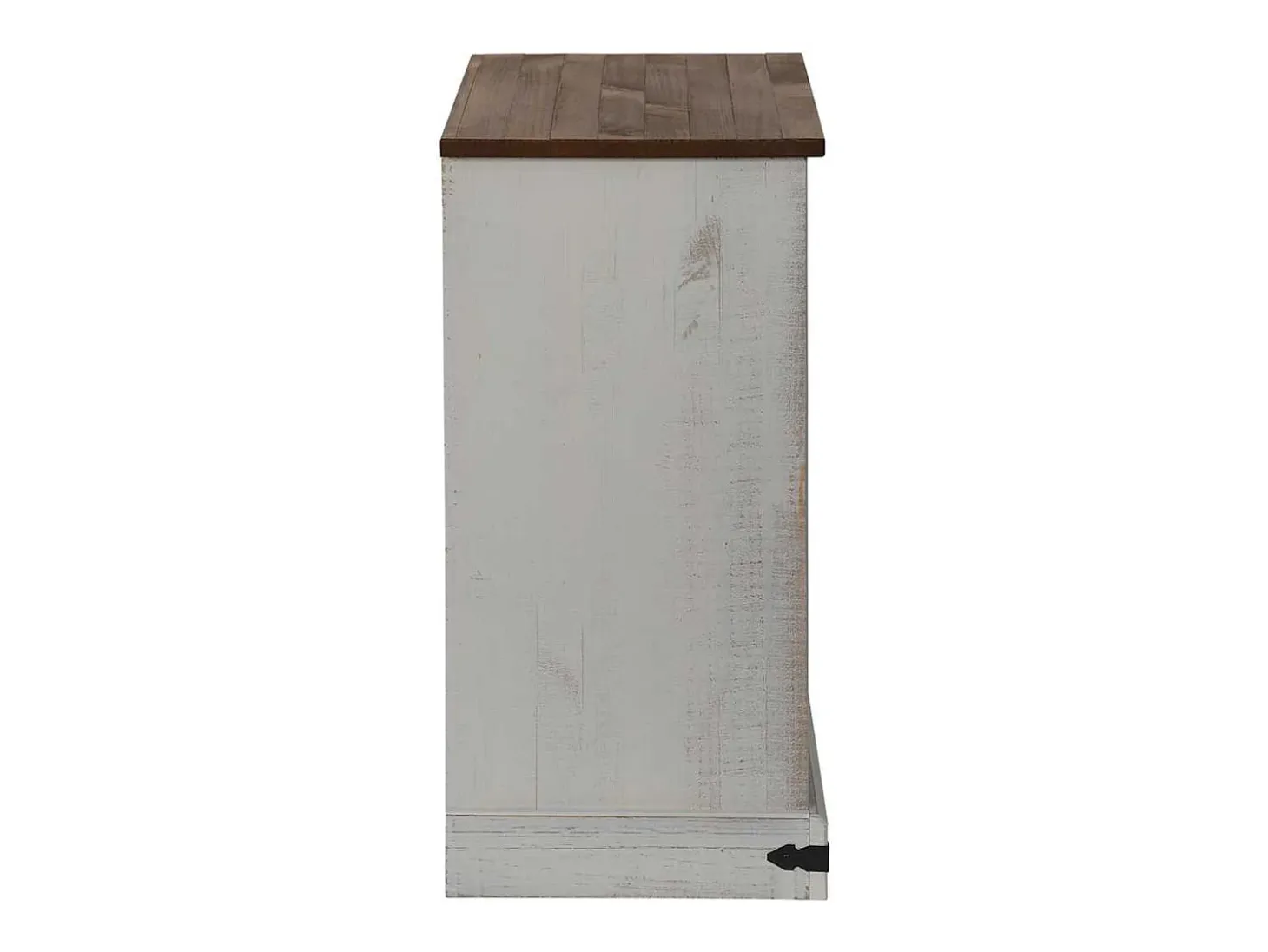Aparador HALDEN con puerta corredera, blanco, 80x40x80 cm, madera maciza
