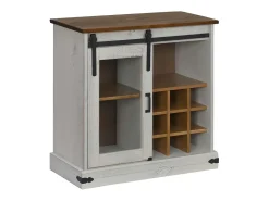 Aparador HALDEN con puerta corredera blanco 80x40x80 cm