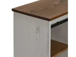 Aparador HALDEN con puerta corredera blanco 80x40x80 cm