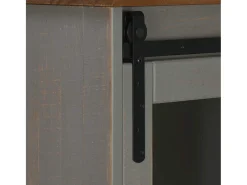 Aparador HALDEN con puerta corredera gris 80x40x80 cm