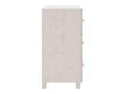 Aparador HAMAR Blanco 90x40x80 cm Madera Maciza de Pino
