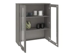 Aparador HAMAR Gris Claro 85x35x100 cm Madera de Pino