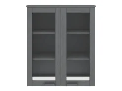 Aparador HAMAR Gris Oscuro 85x35x100 cm Madera de Pino