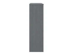 Aparador HAMAR Gris Oscuro 90x30x100 cm Madera de Pino