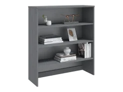 Aparador HAMAR Gris Oscuro 90x30x100 cm Madera de Pino