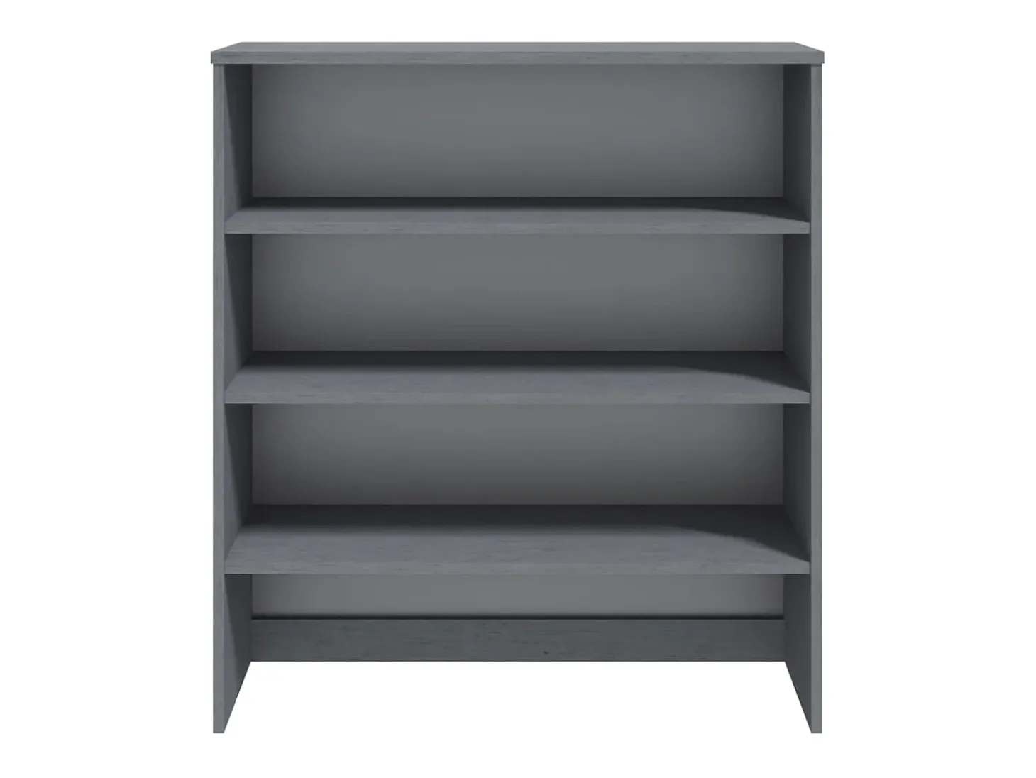 Aparador HAMAR Gris Oscuro 90x30x100 cm Madera de Pino