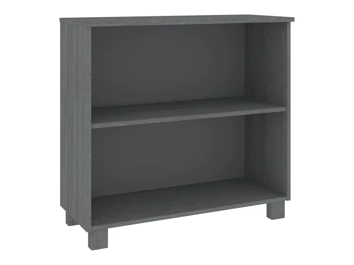 Aparador HAMAR Gris Oscuro 85x35x80 cm Madera Maciza de Pino
