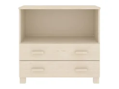 Aparador HAMAR madera de pino maciza marrón miel 85x35x80 cm ES64631