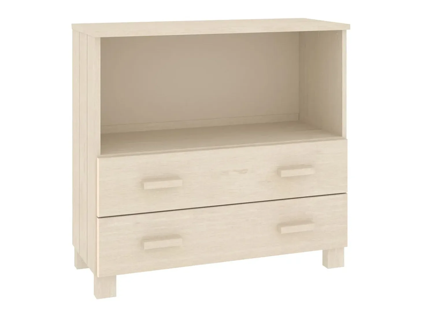 Aparador HAMAR madera de pino maciza marrón miel 85x35x80 cm ES64631