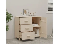 Aparador HAMAR madera de pino maciza marrón miel 90x40x80 cm