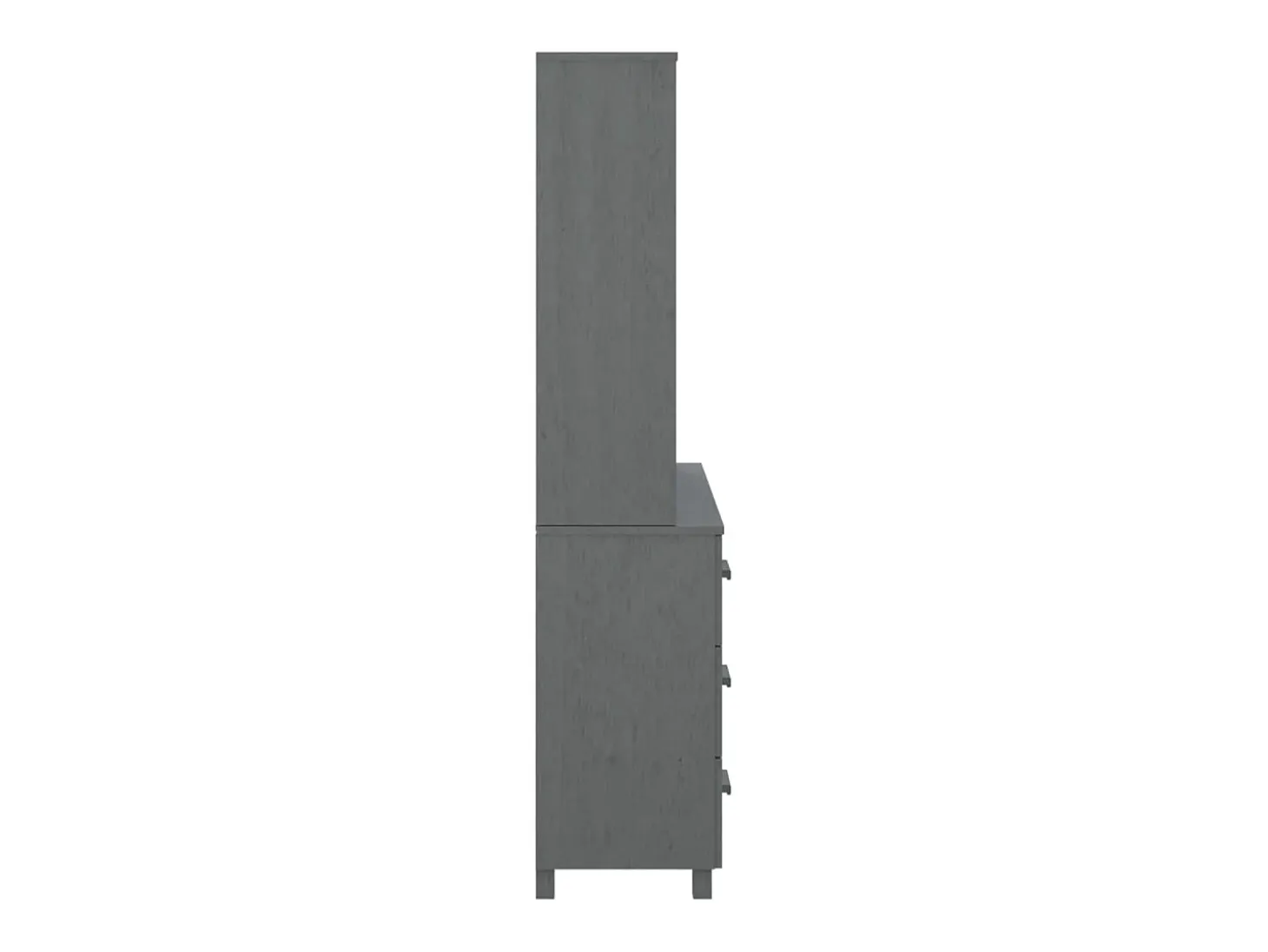 Aparador HAMAR madera de pino maciza gris oscuro