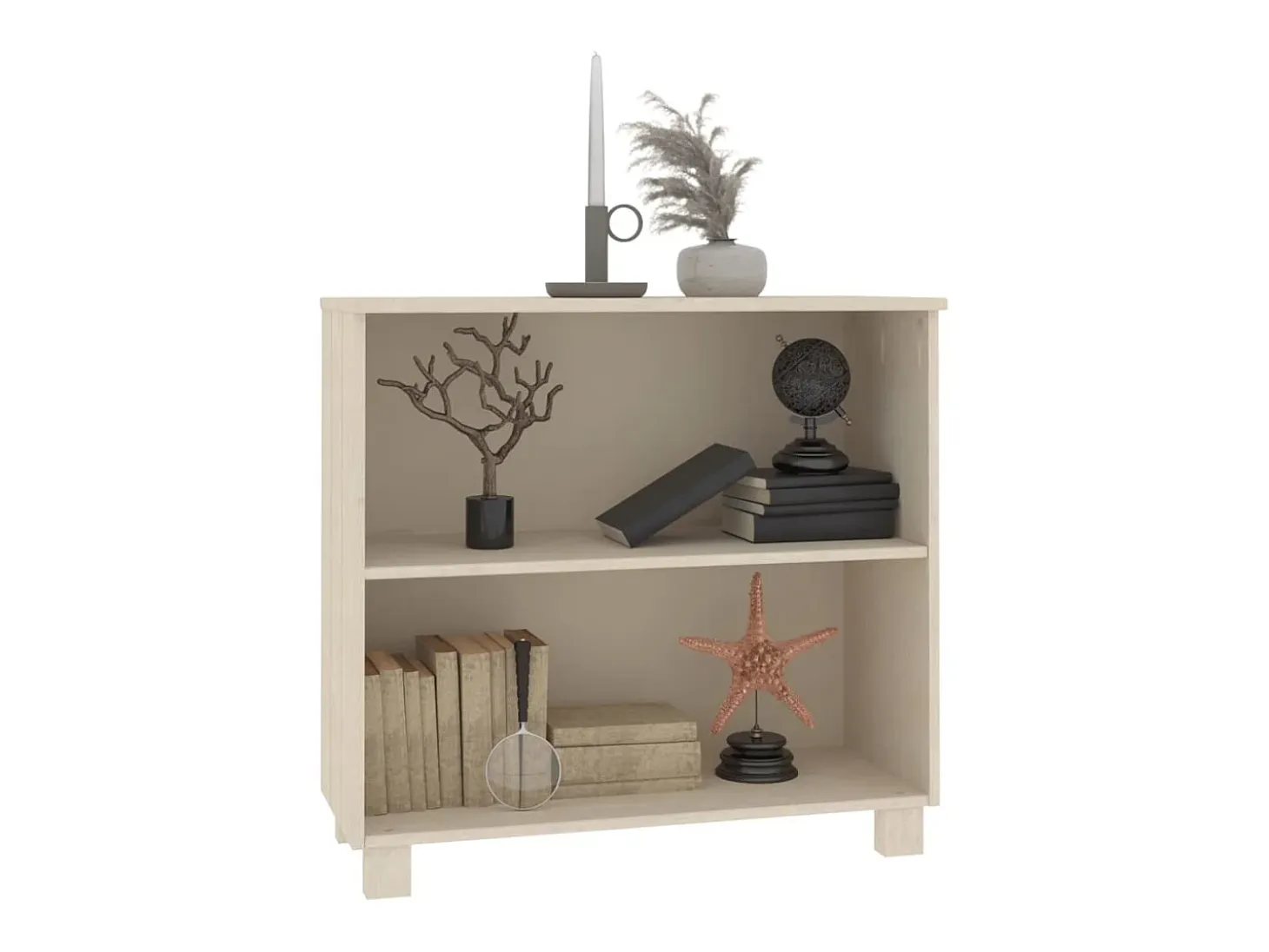 Aparador HAMAR madera de pino maciza marrón miel 85x35x80 cm ES77690