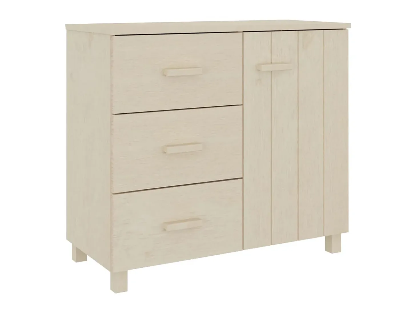 Aparador HAMAR madera de pino maciza marrón miel 90x40x80 cm ES88668