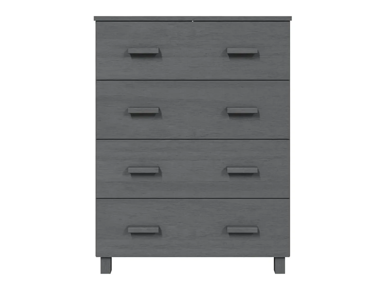 Aparador HAMAR madera maciza de pino gris oscuro 79x40x103,5 cm ES40026